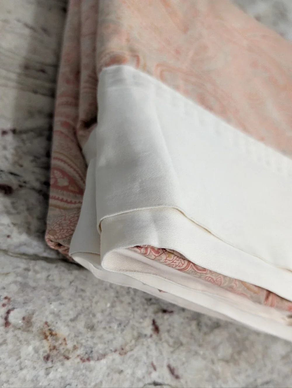 Venus Home Pink Paisley Cotton Flat Sheet Queen 88